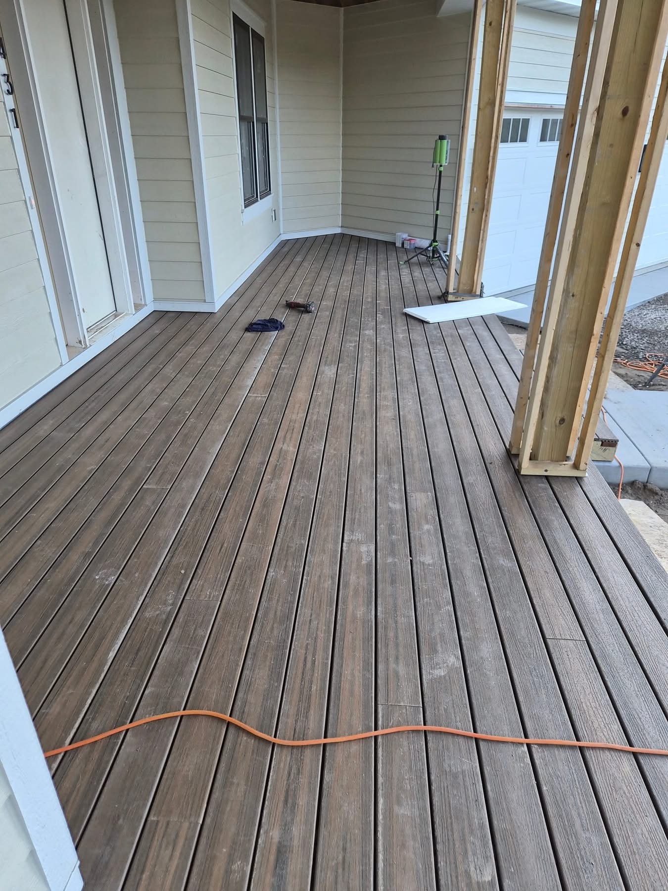 Deck'd Out LLC composite decking installation in progress